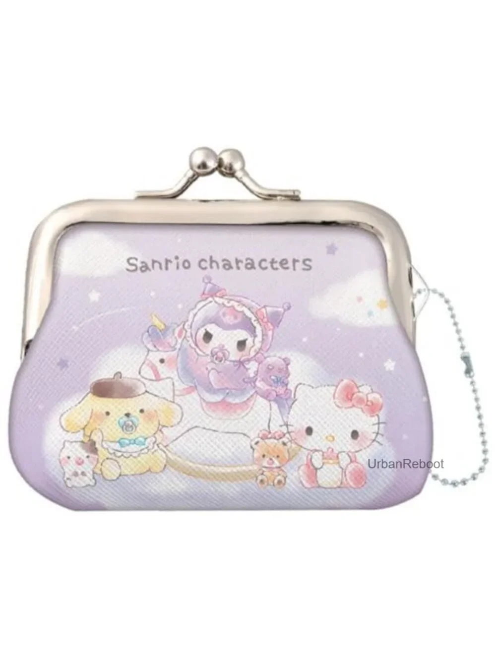 Sanrio Character Coin Case Synthetic Leather Kiss Lock Cartoon Wallet Pouch